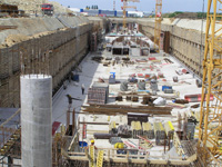 Výstavba metra Letňany